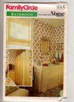 vogue 933 Bathroom Essentials pattern Shower Curtain +  