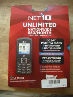 LG LG 320G   Black (Net10) Cellular Phone 616960019381  