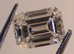 loose GIA certified emerald cut 2.55ct diamond VS1 G vintage estate 