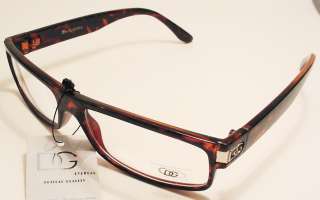 Designer DG Clear Lens Glasses Optical Quality Frames Logo on Arms 