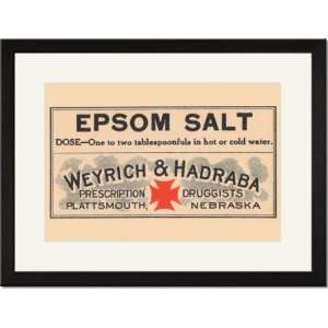    Black Framed/Matted Print 17x23, Epsom Salt