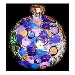 Friends like Wine Design   Hand Painted   Heavy Glass Ornament   3 