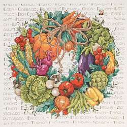 Vegetable Wreath Counted Cross Stitch Kit  