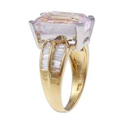 18k Yellow Gold Kunzite and 7/8ct TDW Diamond Ring (H I, I1 I2 