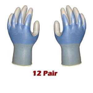  ATLAS Fit 370 Blue Thin Nitrile Gloves Large L *12 Pack 