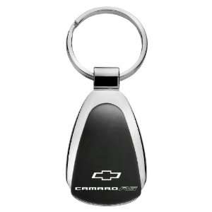  Camaro RS Bowtie Laser Engraved Black Teardrop Keychain 