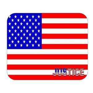  US Flag   Justice, Illinois (IL) Mouse Pad Everything 