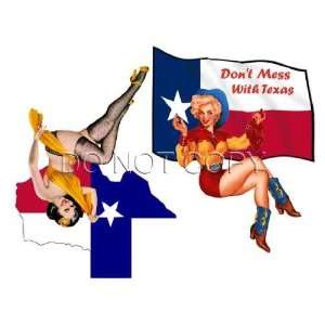  Texas Cuties Pinup Decal #262 Musical Instruments