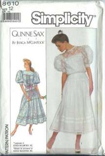 Vintage 70s 80s Simplicity Misses Gunne Sax Clothes Dressmaking Sewing 
