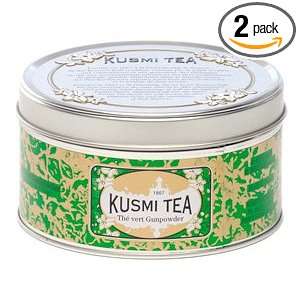 Kusmi Gunpowder Green, 4.4 Ounce Tins (Pack of 2)  Grocery 