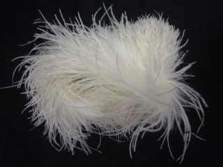 DESIGNER Ivory Cream Feather Boa Long Neck Scarf Wrap  