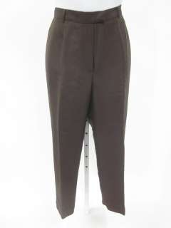 FOCUS 2000 Brown Pleated Trousers Pants Slacks Sz S  