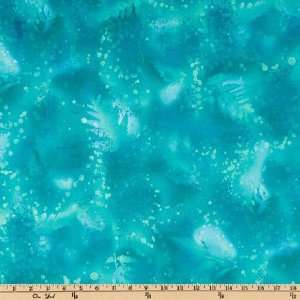  45 Wide Fossil Ferns Blue Lagoon Fabric By The Yard 