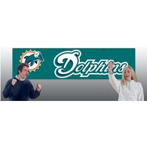    Miami Dolphins 8 Ft. x 2 Ft. Applique Banner