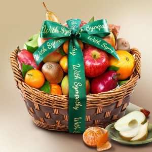 With Sympathy Deluxe Fruit Basket  Grocery & Gourmet Food