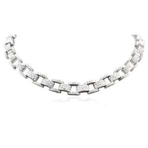  Diamond & 18k White Gold Necklace Jewelry