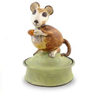  Field Mouse Sculptural Ceramic Keepsake Jar, 7