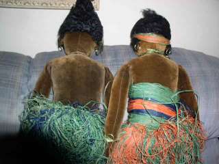 Pair of Norah Wellings LG African Native Dolls 36  
