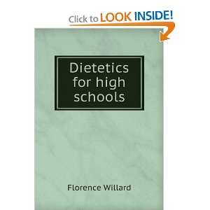  Dietetics for high schools Florence Willard Books