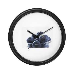  BOWL OF BLUEBERRIES Fruit Wall Clock by 