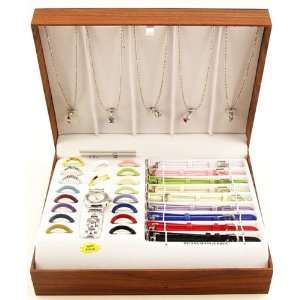  Ladies watch with 9 interchangeable bands & 18 rings gift 