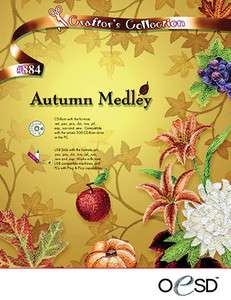 OESD Autumn Medley Embroidery Software CD CD 884  