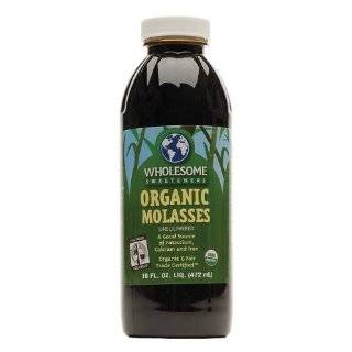 Wholesomes Sweetners   Organic Molasses, 16 oz liquid