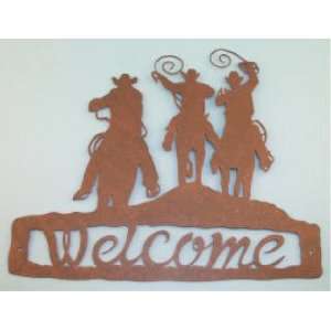 Cowboy Roper Western Rodeo Lasso Horse WELCOME SIGN plaque art door 