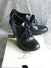 BORN BOC Womens ZANDI Oxford Leather Heel Shoe Pump BLACK 11 NIB NEW