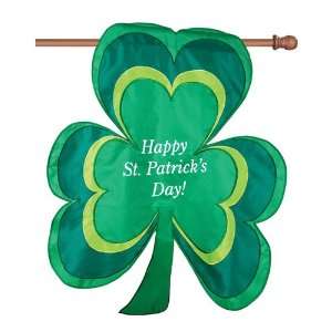  CRAFTED APPLIQUE FLAG   HAPPY ST. PATRICKS DAY