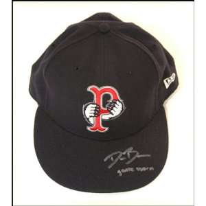  Dusty Brown Pawtucket Red Sox New Era 2008 Home Game Worn 