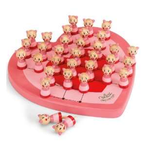   Wood Piggy Solitaire Set with Heart Shaped Playing Board Toys & Games