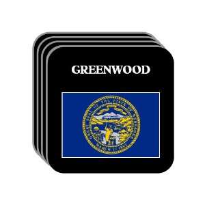 US State Flag   GREENWOOD, Nebraska (NE) Set of 4 Mini 