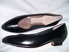 BLACK LEATHER EASY SPIRIT DRESS COMFORT SHOES SIZE 8AA WITH 4A HEEL 