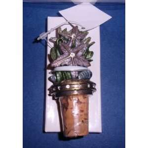  Tropical Wine Bottle Stopper / Cork with Starfish / Shell 