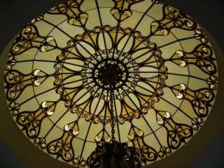 BEAUTIFUL HAND MADE STAINED GLASS 10 FT. ROUND CEILING  
