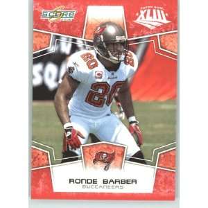  / Score Limited Edition Super Bowl XLIII # 311 Ronde Barber   Tampa 