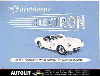 1956 Fairthorpe Electron Fiberglass Kit Car Brochure  