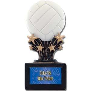  Shooting Star 6 Custom Volleyball Resin Trophies BLUE 