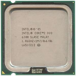 Intel Core 2 Duo E6300 1.86GHz 1066MHz 2MB Socket 775 Dual Core CPU