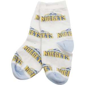  NBA Denver Nuggets Toddler White Allover Crew Socks 