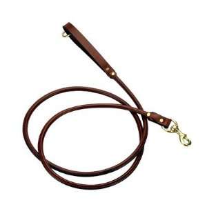  Rolled Snap Leash in Chestnut Size 4