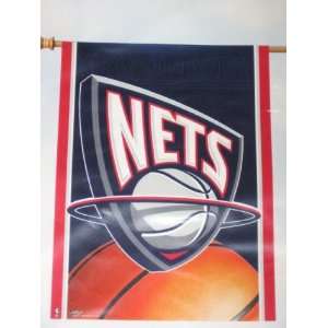 NEW JERSEY NETS Team Logo Weather Resistant 27 by 37 VERTICAL FLAG 
