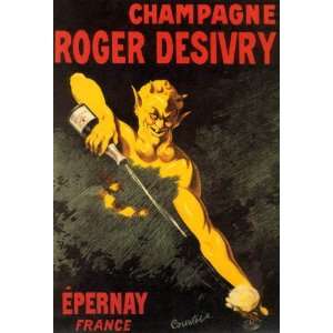  CHAMPAGNE DEVIL ROGER DESIVRY EPERNAY FRANCE FRENCH 