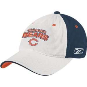  Mens Chicago Bears White/Team Color Flex Fit Slouch Cap 