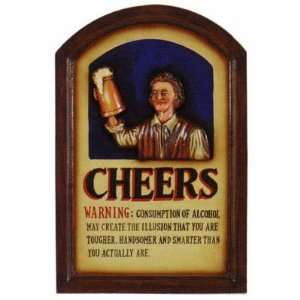  Vintage Wooden Sign   Cheers Toys & Games