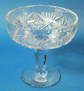 Large American Brilliant Art Glass Compote bowl c. 1890  
