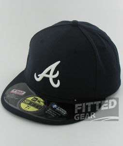 Atlanta BRAVES A Logo ROAD New Era 59Fifty Fitted Official Players 