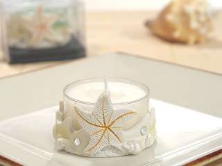   Sand Colored Beach Theme Starfish Candle Holder Wedding Favors  