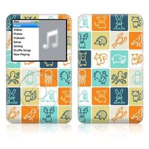  Apple iPod Classic Skin   Animal Squares 